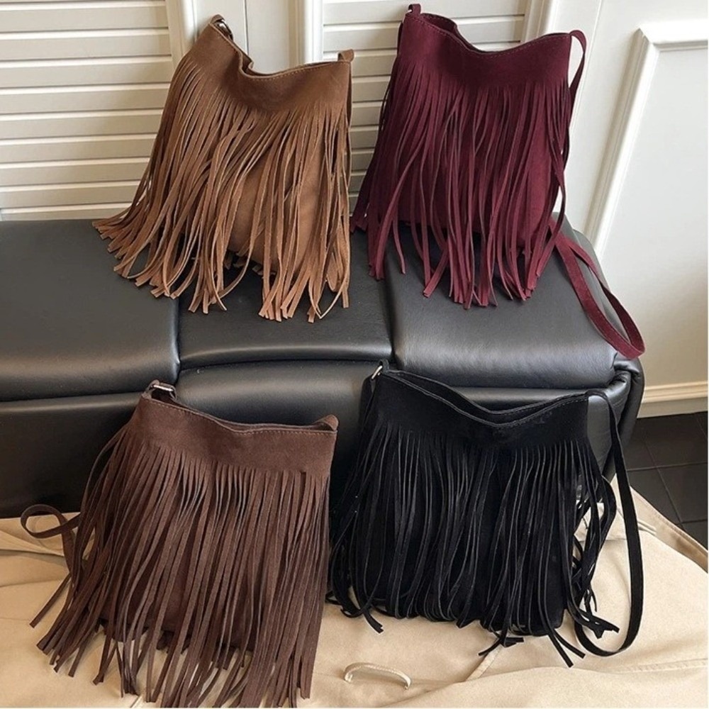 Bucket Bag Suede - Borsa a Tracolla in Camoscio con