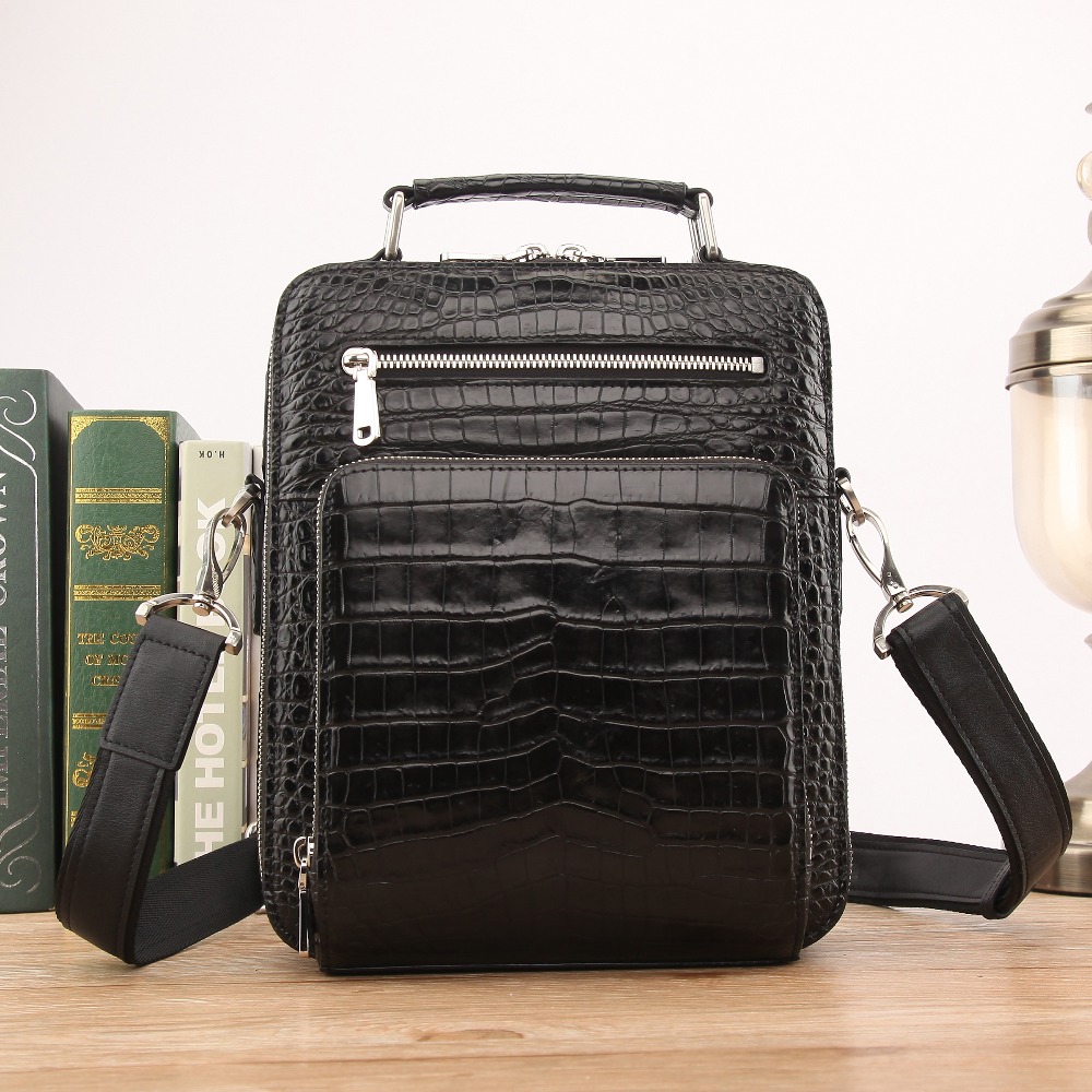 Luxury Bags With Silver Hardware - Borsa da uomo in pelle di