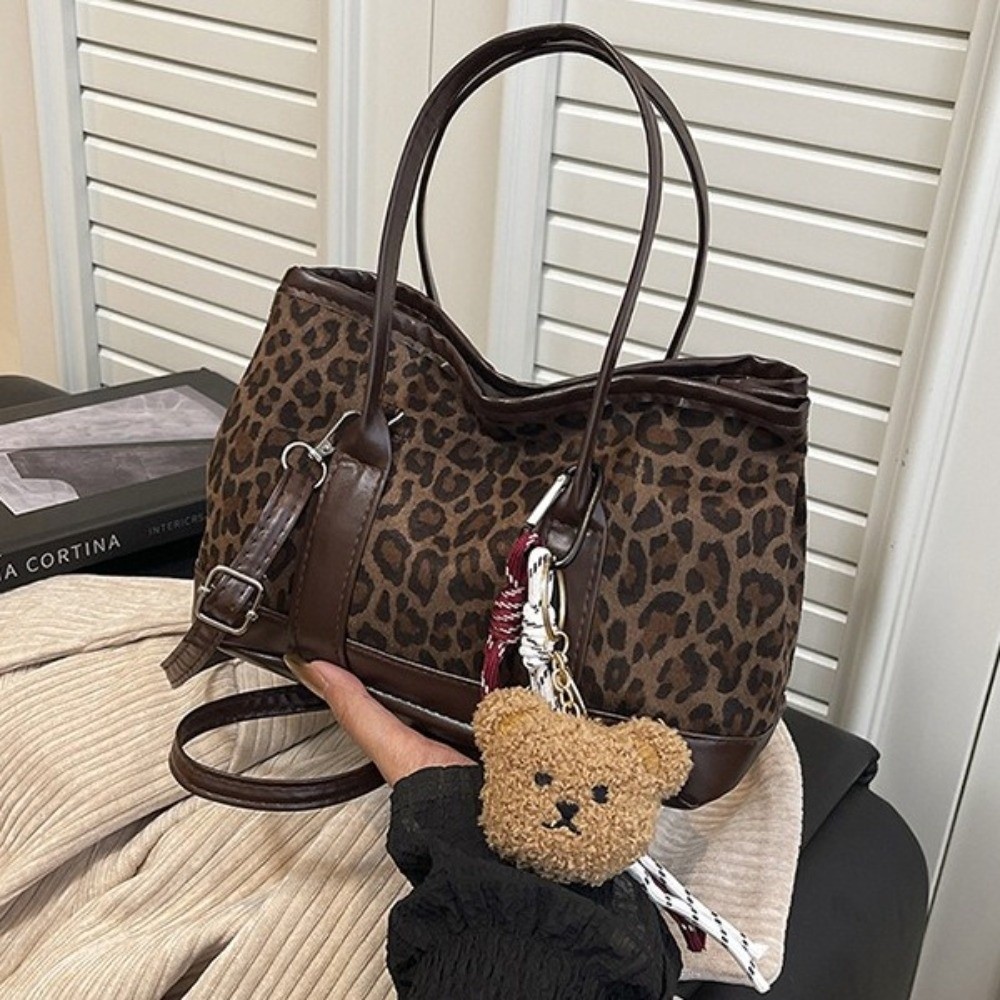 Bucket Bag Suede - Borsa a Tracolla Retrò con Stampa