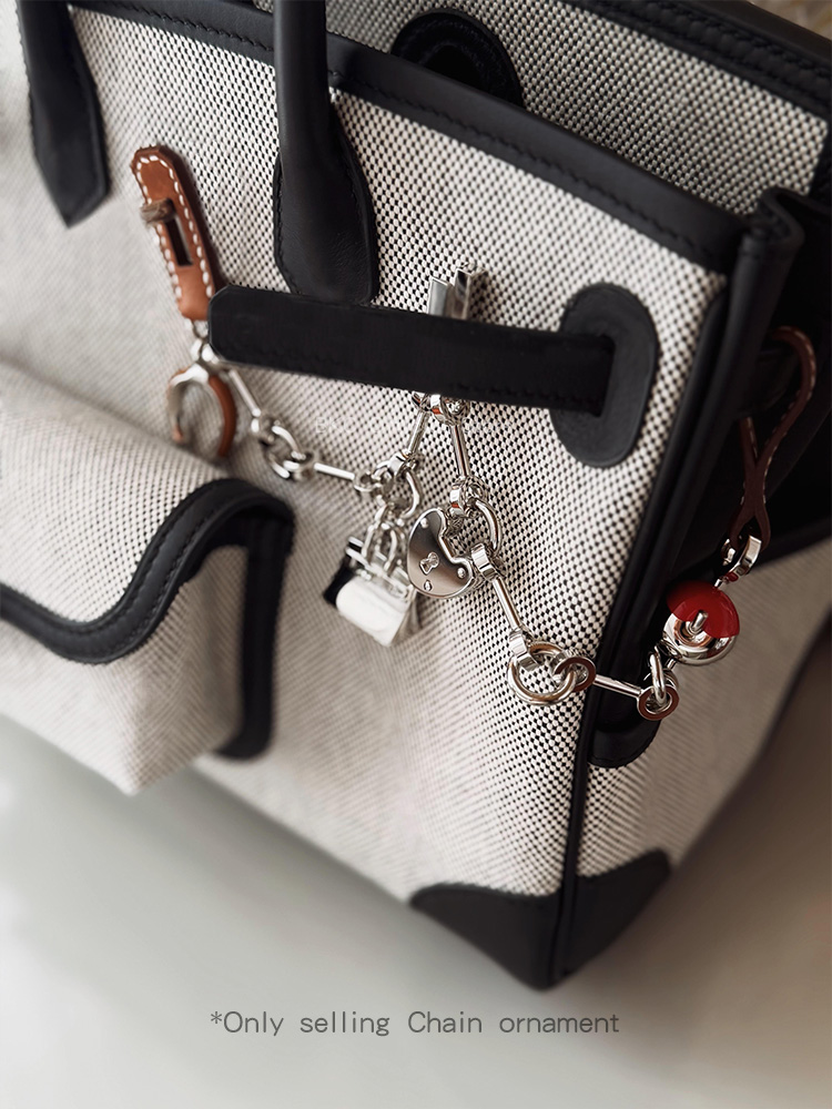 Luxury Bags With Silver Hardware - Ciondolo di Lusso in Metallo e