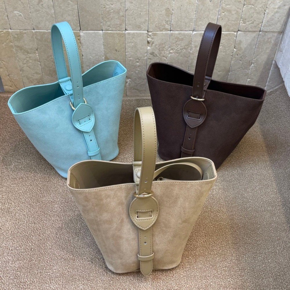 Bucket Bag Suede - Borsa a secchiello in camoscio, di