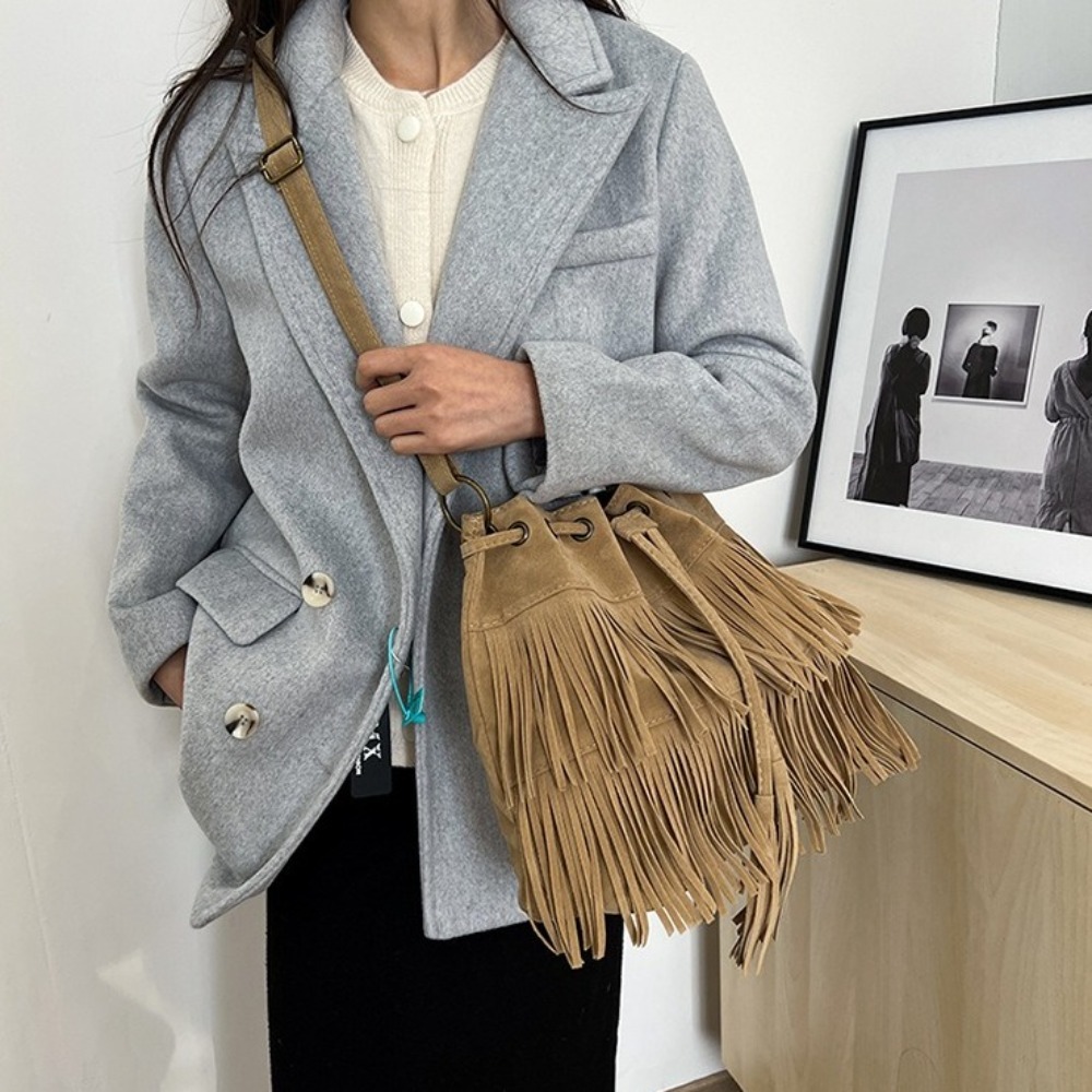 Borsa a tracolla coreana con n - Bucket Bag Suede recensione e prezzo