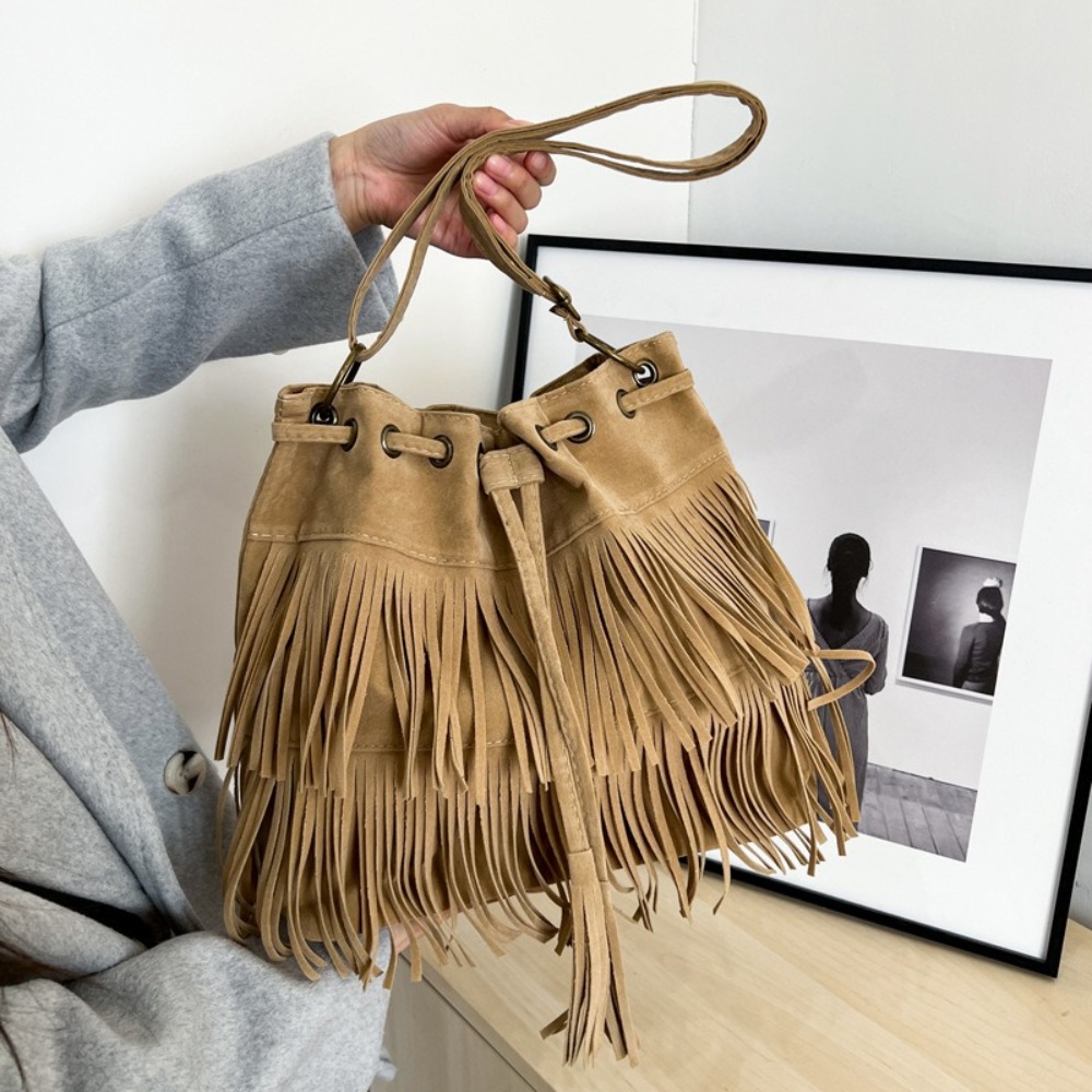 Borsa a tracolla coreana con n - Bucket Bag Suede recensione e prezzo