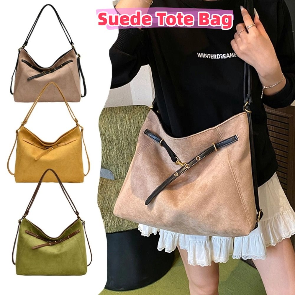 Borsa Tote in Camoscio di Gran - Bucket Bag Suede recensione e prezzo